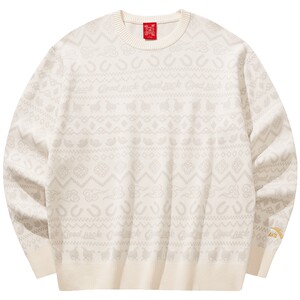 
ANTA Good things happen | Casual long-sleeved knitted sweaters for men and women New Year's style loose knitted sweaters 152618708