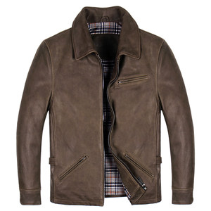 
Retro old leather leather jacket men's head layer matte cowhide motorcycle lapel leather jacket casual short leather jacket