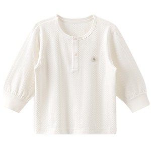 
[Yokosi] Men's and women's baby tops spring and autumn long-sleeved T-shirts baby children's home base elastic pajamas