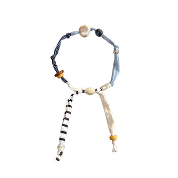 Fun fabric splicing necklaces, light luxury niche sweater chains