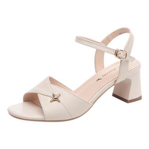 
Red Dragonfly women's temperament high-heeled fashion sandals women's heightening new summer leather outer wear with skirt mom