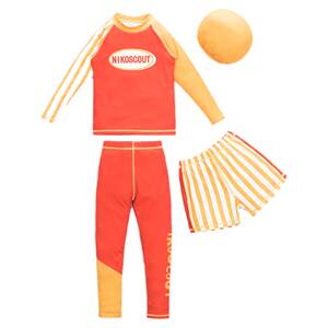 Swimsuit Boys Teen Split Children's Swimsuit Summer Boys 2024 New Long Sleeve Swimming Boys Medium Large Children's Set