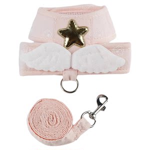 Kitten angel wings cat leash vest type traction belt dog out to traction prevent breaking away pet supplies
