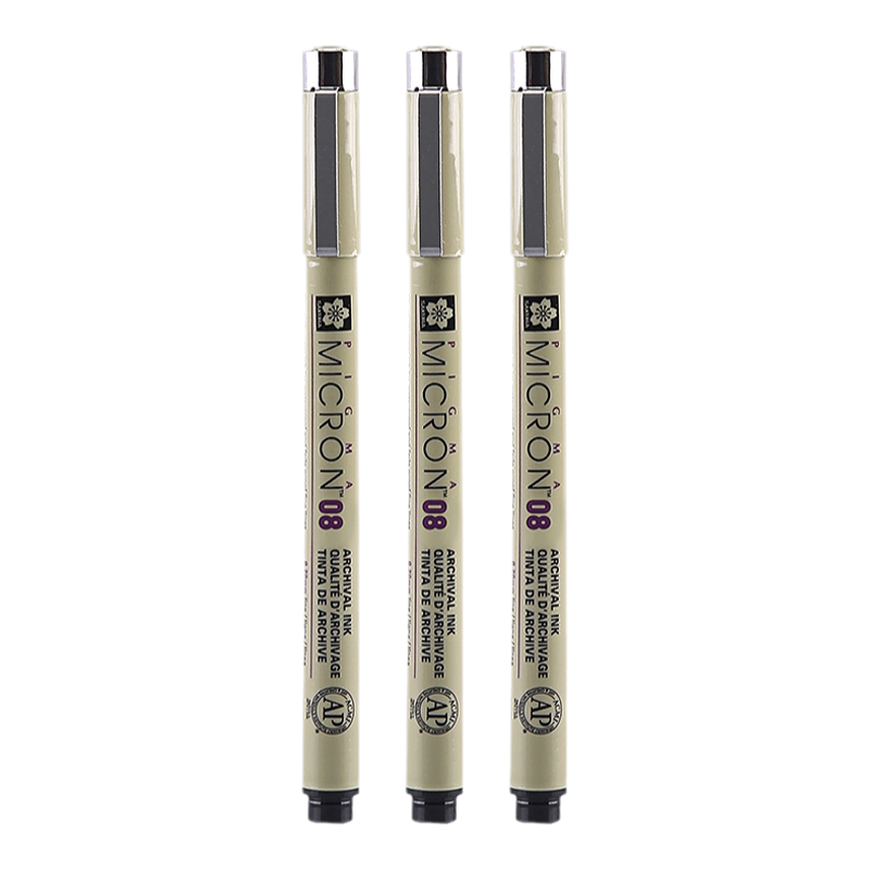 日本樱花防水针管笔学生手绘描线笔SAKURA简笔画勾勒笔专业动漫马克笔