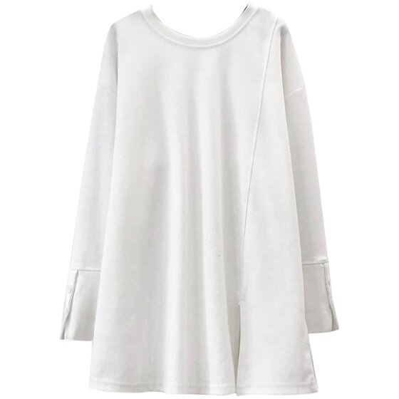 
Shirt sleeve maternity T-shirt 2026 spring new versatile top long-sleeved loose sweatshirt pure cotton white base