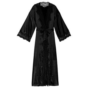 Victoria's Secret sexy romantic lace trimmed satin gorgeous long nightgown pajamas bathrobe women's home wear 26 summer