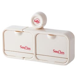 Suction cup flip-top drain soap dish wall-mounted