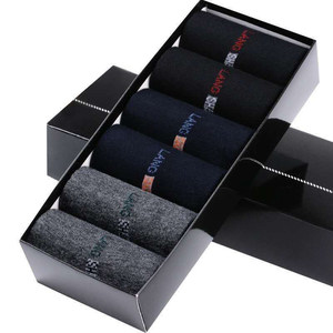 Langsha Authentic 6 Pairs of Pure Cotton Men's Socks Seasonal Spring and Autumn Mid length Socks Men's Socks Pure Cotton Business Odor Resistant Socks
