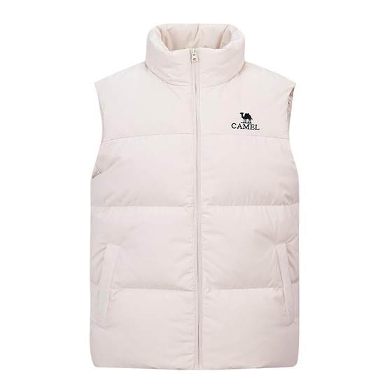 
Camel down vest women stand collar autumn and winter 2025 new 90 duck down loose warm down jacket horse clip men's vest