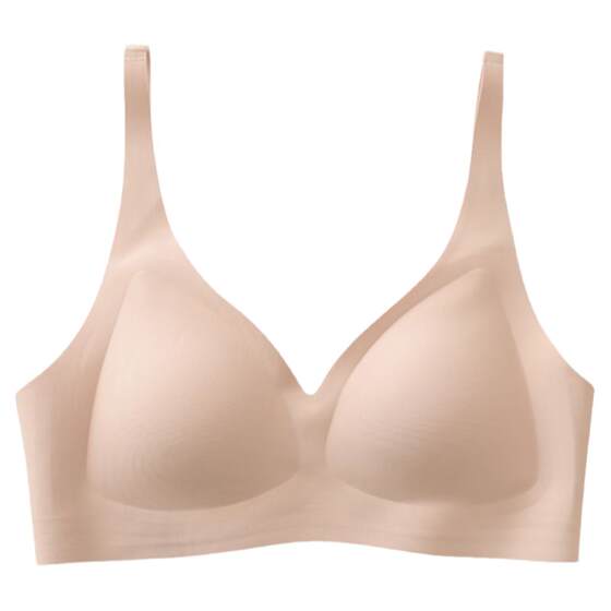 
Comfortable and don't want to take it off! French triangular fixed cup summer thin girl's underwear big breasts show a small bra