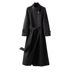 BXV stand-up collar double-sided wool coat for women mid-length 2025 winter new design Australian wool coat