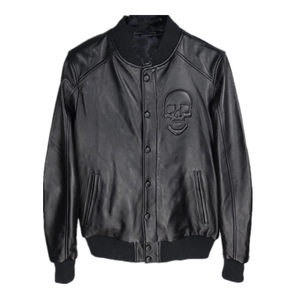 
Off-season pick-up! Lose money slim first-layer sheepskin genuine leather jacket men's jacket baseball uniform short style