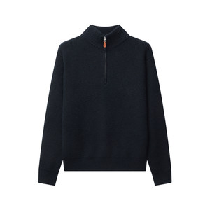 
MIDASHAND heavyweight men's stand-up collar sweater old money half-zip college style sweater jacket spring new style