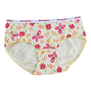 Authentic Dieanfen women's pure cotton shorts with a mid to low waist, breathable and soft elastic cotton small flat angle underwear for girls