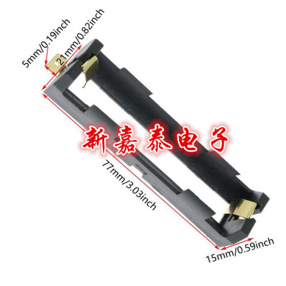 ກ່ອງຫມໍ້ໄຟ 18650 ເຊນດຽວ SMT patch one 18650 patch mounted battery holder SMD battery compartment