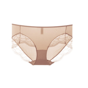 Indus natural lace underwear women's crotch cotton medium low waist sexy thin flat trousers WK21108
