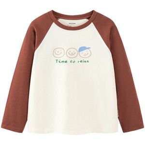 
Mini Balabala boys and girls long-sleeved T-shirt spring new parent-child wear pure cotton comfortable soft top
