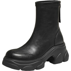 
TATA his her cat claw boots women's high-heeled fashion boots casual plus velvet Martin boots thick-soled short boots CEG07DZ5