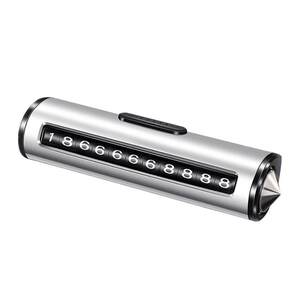 Auto temporary parking number license plate movement car telephone number one -in -one safety hammer broken windows with a knife with a knife advanced sense
