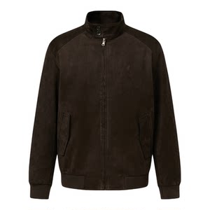 
POLOWALK men's leather jacket 2025 winter new product 90 goose down retro splicing short zipper down jacket