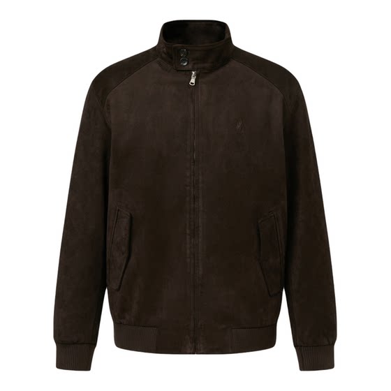 
POLOWALK men's leather jacket 2025 winter new product 90 goose down retro splicing short zipper down jacket