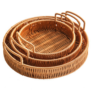 Snacks Direct Camellia Fruit Basketball Household Living Room Cake Disk Bread Bamboo Basin Basketball Basin Rattamina Dry Fruit Drive
