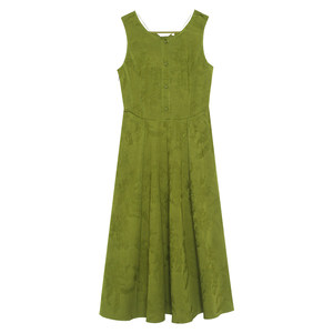 
Solighter vest suspender dress with temperament sleeveless green slim collarbone beauty long skirt summer