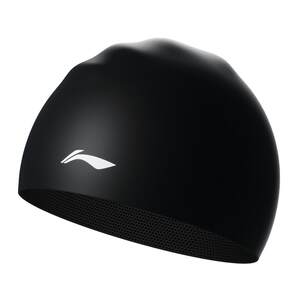 Li Ning Silicone Swimming Hat, Large, Comfortable, Headless, Long Hair, Ear Protection Training, Adult and Children's Solid Color Swimming Hat for Men and Women