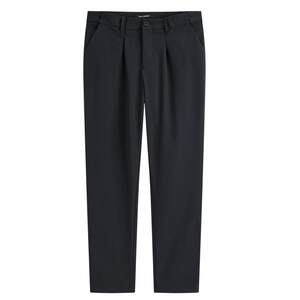 
Peacebird men's nine-point suit pants summer black straight-leg casual pants
