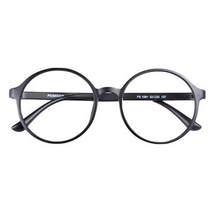POSESION lightweight tr90 myopia glasses frame men's big face round frame Korean version slim round eye frame Korean version women