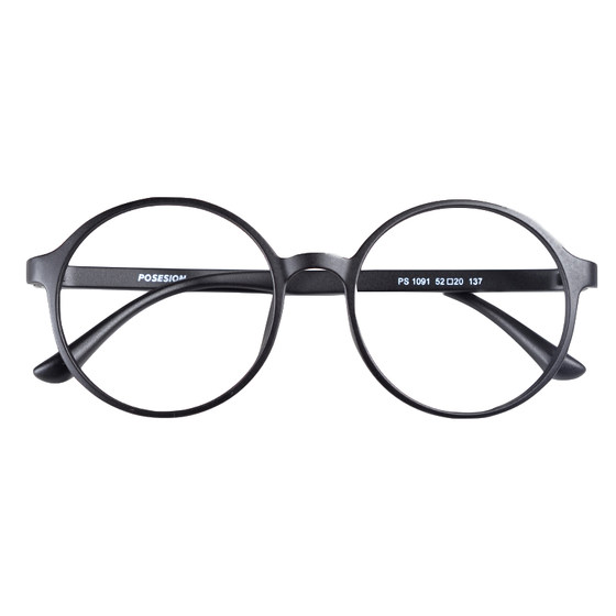 POSESION lightweight tr90 myopia glasses frame men's big face round frame Korean version slim round eye frame Korean version women