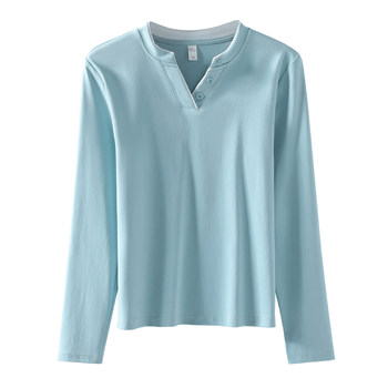 
Spring and Autumn New Cotton Long Sleeve T-shirt Women's Base Shirt