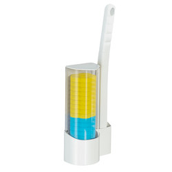 Lifetime replacement head disposable toilet brush without dead corners