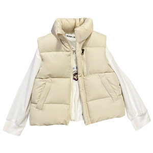 
Autumn and winter new children's vest boys' vest girls stand-up collar down cotton waistcoat kindergarten baby coat thickened