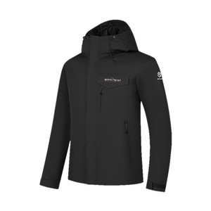 Jordan Outdoor Three-in-One Windbreaker Men's 2025 Winter New Warm Windproof Charge Black Jacket Waterproof Mountaineering