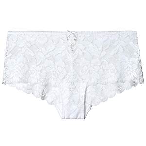 Eve's temptation, sexy whole lace flat trousers ladies low -waist white pants female thin summer ultra -thin summer
