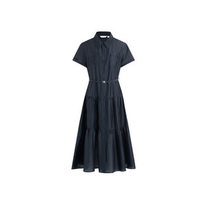 
Navigare Italian small sailing ship 2026 spring and summer temperament commuting slim waist women's shirt dress