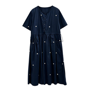 
Maternity Dress Summer Dress 2026 New Fashion Loose Large Size Pregnancy Style Fashionable Not Appearing Pregnant Breastfeeding Shirt Dress