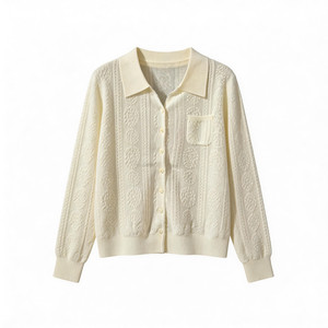 
French high-end 2026 spring new small square collar cardigan lace top thin knitted jacket good-looking Korean style women