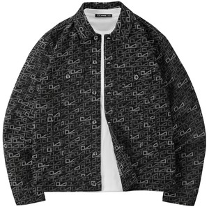 
[Denim Jacket] Lilang Outlet Jacket Men's Autumn Business Casual Letter Jacquard Cotton Men's Jacket
