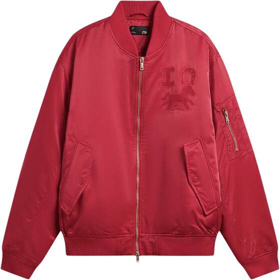 Li Ning is about to make money cotton-padded clothes for women spring new cotton-padded jackets red coats couples baseball uniforms flight jackets for men