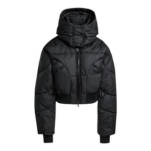 
Adidas/Adidas genuine 2025 women's daily short warm sports hooded cotton jacket JW2027