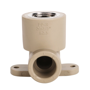 
Liansu PPR water pipe accessories surface-mounted inner thread elbow with seat for home decoration hot melt hot and cold water with seat inner thread elbow