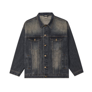 
MAD official Michael Rod American retro classic color spring and autumn casual jacket dark denim jacket men