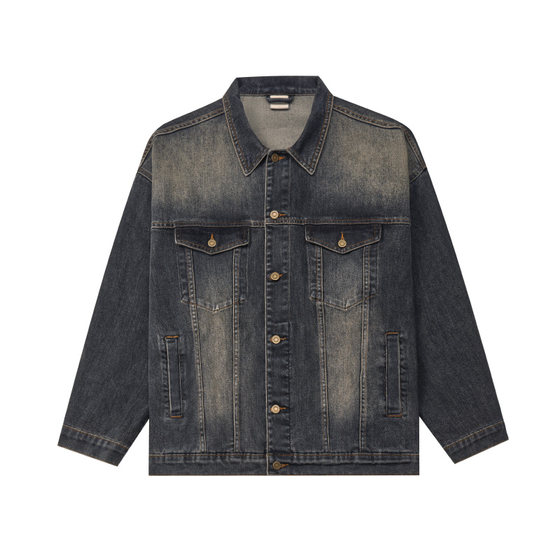 
MAD official Michael Rod American retro classic color spring and autumn casual jacket dark denim jacket men