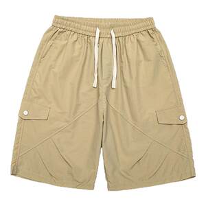 
[Taslan 106g light and thin] Men's pleated design snap button multi-pocket cargo shorts summer casual
