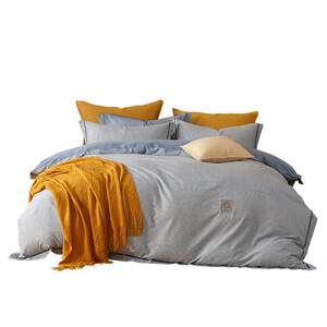 
Mercury Home Textiles 100% cotton double-sided brushed four-piece Fair Isle style set Class A antibacterial quilt set bed sheets