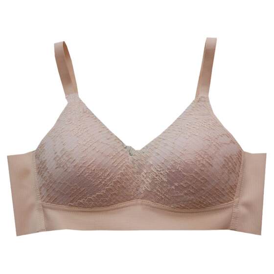 Natural latex girl's bra, light, light, free of breathability, lace border defense drops high school students underwear underwear
