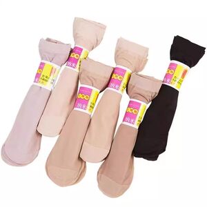 
10 pairs of short stockings for women's socks for summer thin anti-hook silk flesh-colored short steel stockings wear-resistant short socks for middle-aged ultra-thin