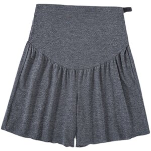 Pregnant women shorts in summer wearing thin Modal home pants safety pants, wooden ear, wide -leg pants, pregnant women leggings